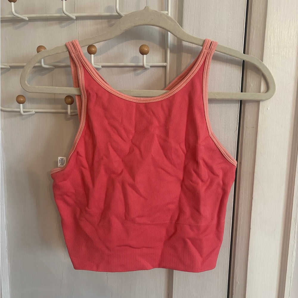 Athleta Coral Ribbed Tank Top